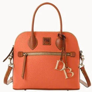 Dooney & Bourke Coral Pebble Grain Domed Satchel Purse Crossbody NWOT